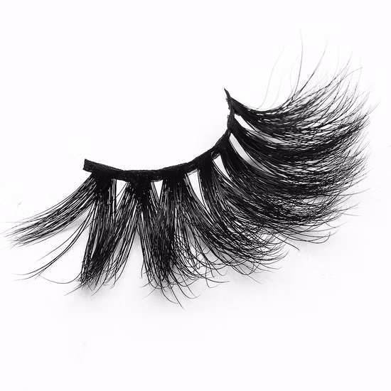 Wholesale Private Label Strip Real Fluffy Mink Eyelash Vendors 25mm Mink Eyelash