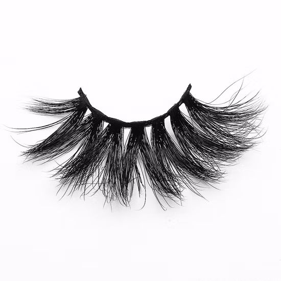 Wholesale Private Label Strip Real Fluffy Mink Eyelash Vendors 25mm Mink Eyelash