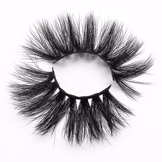 Wholesale Private Label Strip Real Fluffy Mink Eyelash Vendors 25mm Mink Eyelash