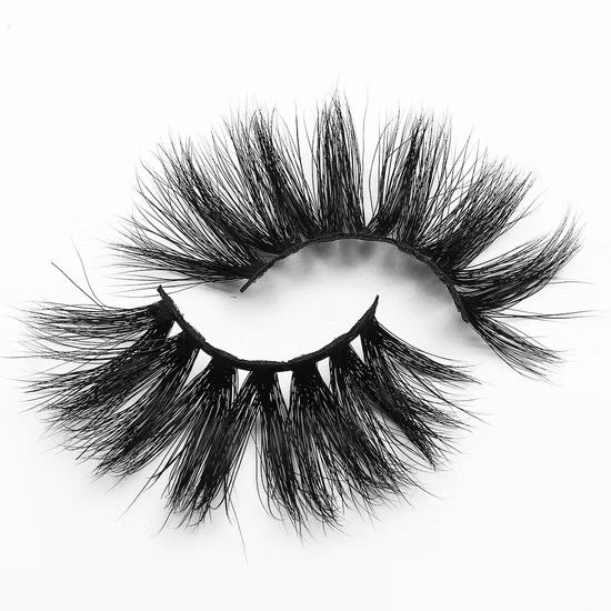 Wholesale Private Label Strip Real Fluffy Mink Eyelash Vendors 25mm Mink Eyelash