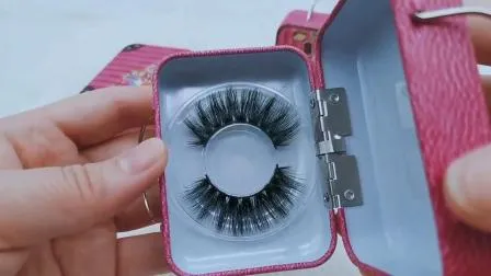 5 pares de cílios de cabelo humano cílios postiços 100% feitos à mão com marca própria